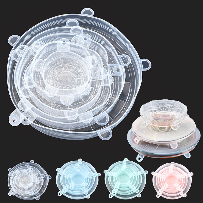 6Pcs Kitchen Universal Accesso - Silicone Stretch Lid review and price