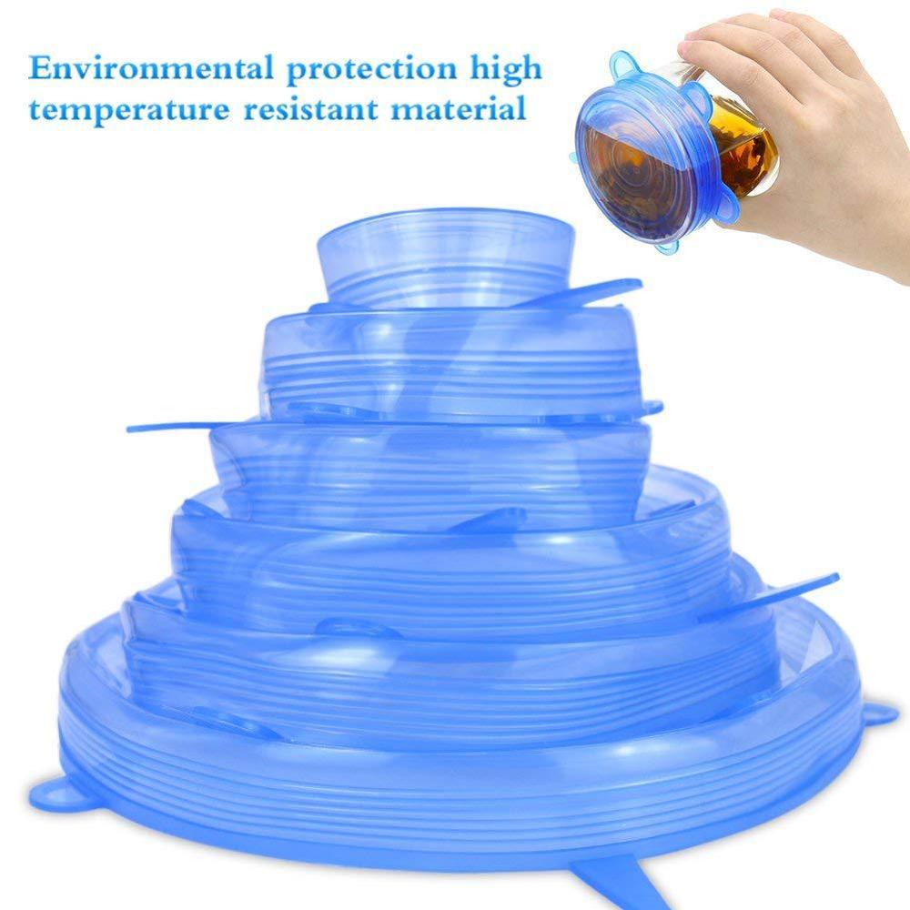 6Pcs Kitchen Universal Accesso - Silicone Stretch Lid review and price