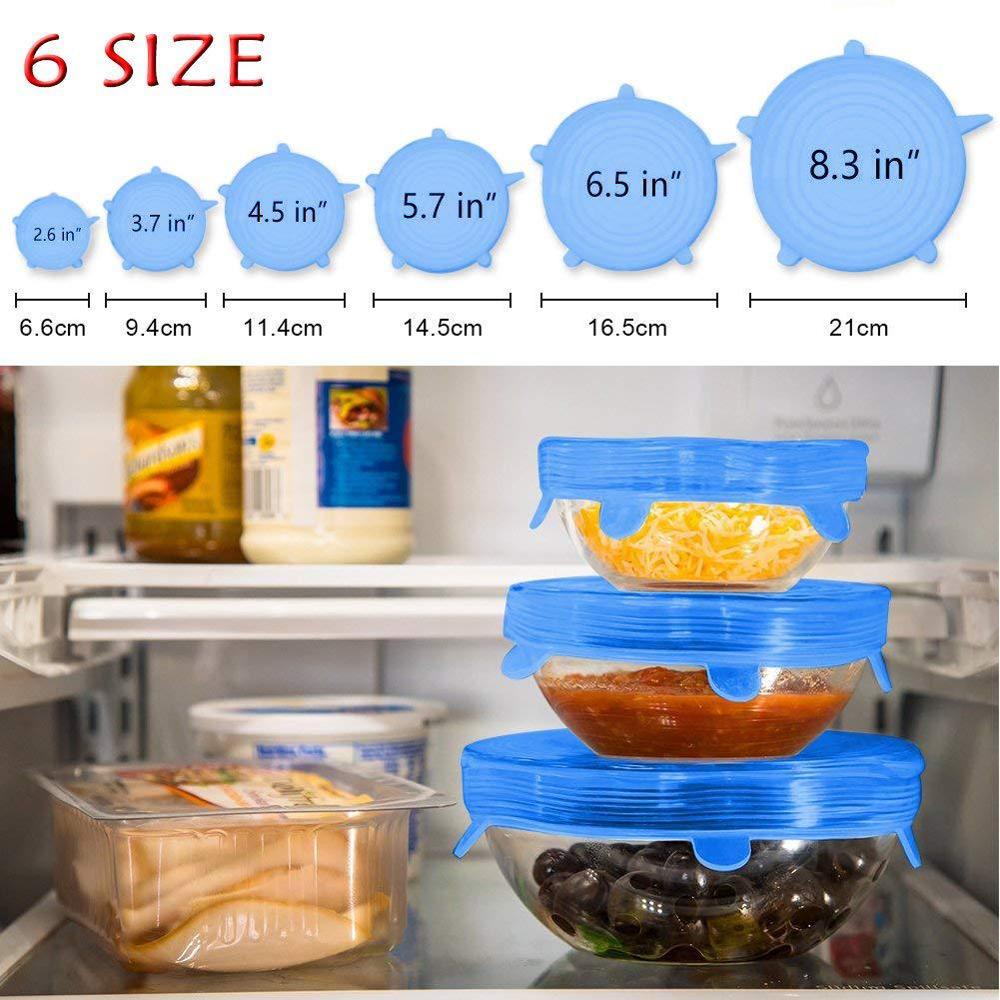 6Pcs Kitchen Universal Accesso - Silicone Stretch Lid review and price