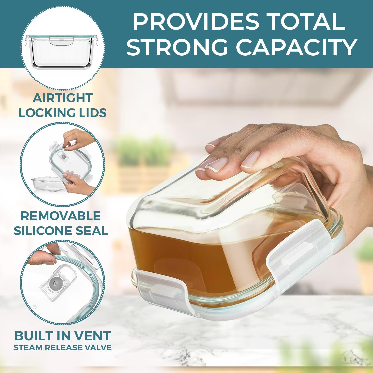24 Pc Airtight Glass Food Stor - Glass Meal Prep Container review and price