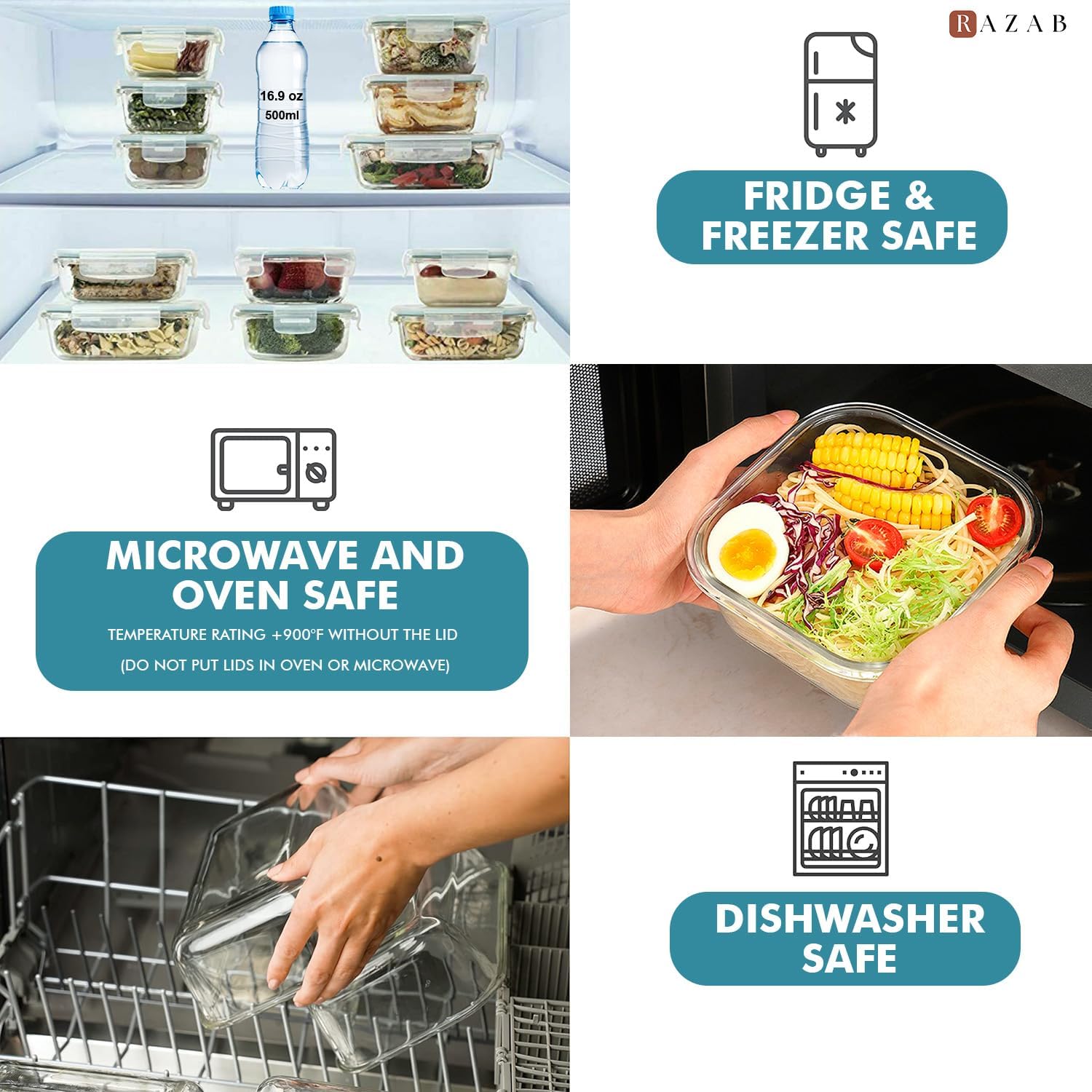 24 Pc Airtight Glass Food Stor - Glass Meal Prep Container review and price