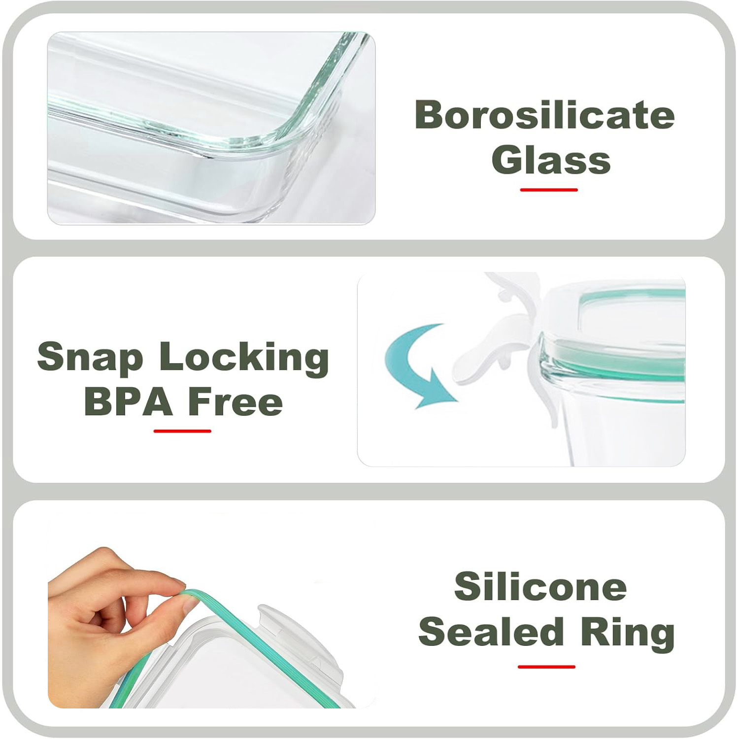 8-Pack Airtight Glass Food Sto - Glass Meal Prep Container review and price