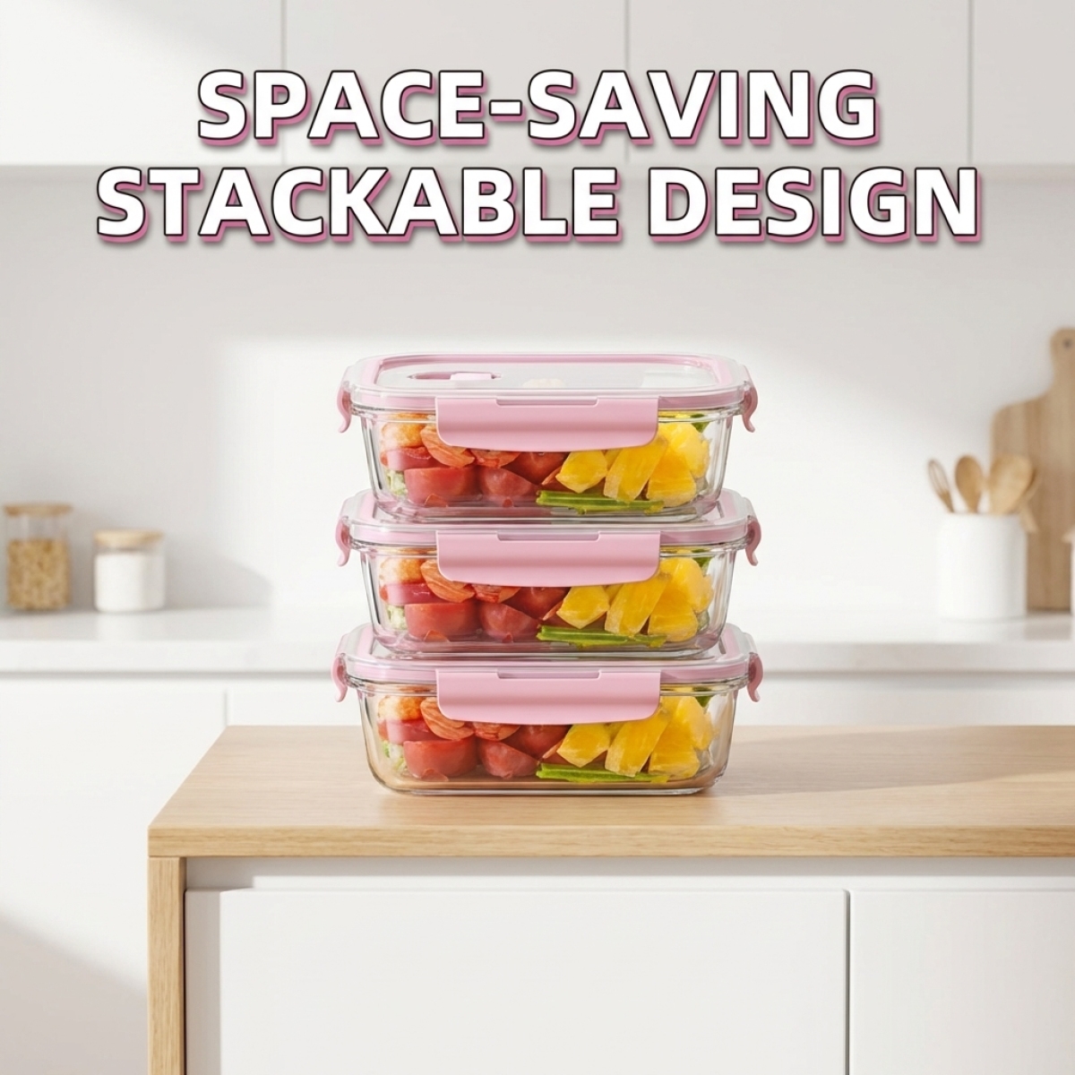 Cute Pink Glass Food Container - Glass Meal Prep Container review and price