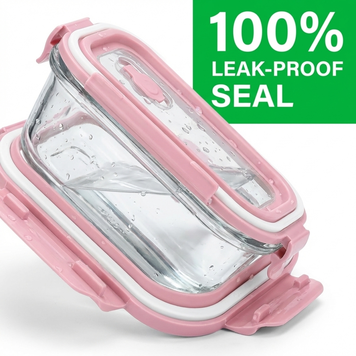 Cute Pink Glass Food Container - Glass Meal Prep Container review and price