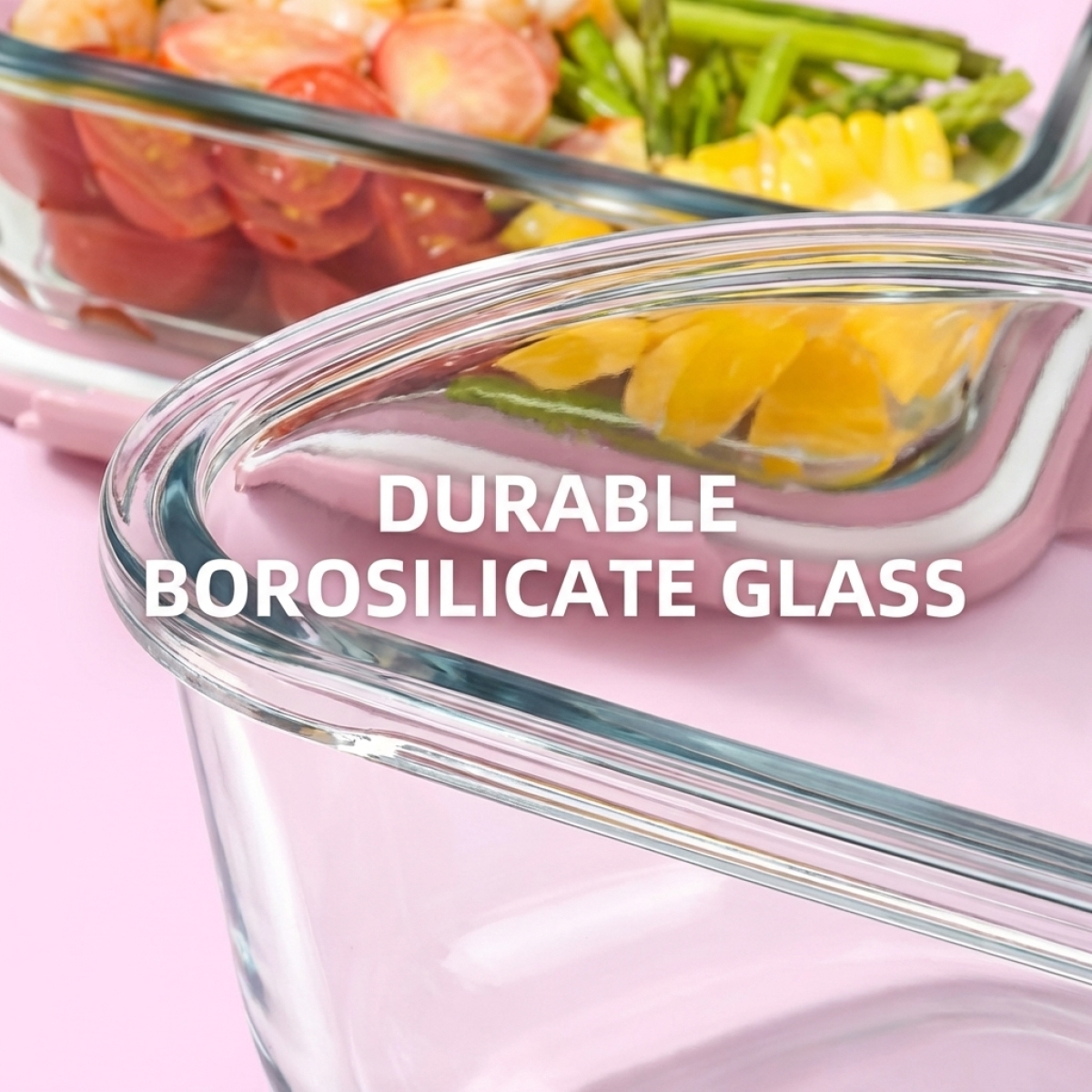 Cute Pink Glass Food Container - Glass Meal Prep Container review and price