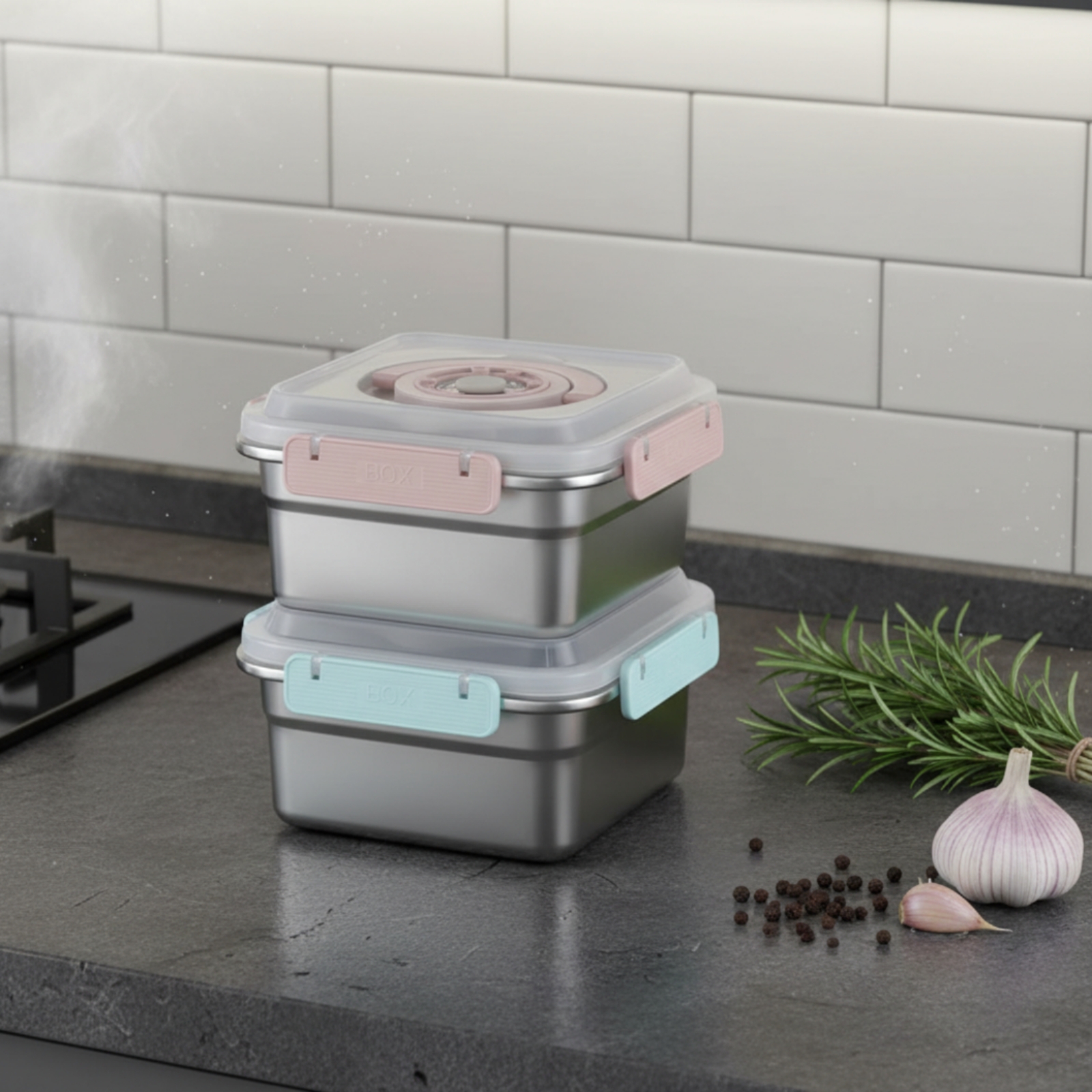 3 Pieces Stainless Steel Food  - Food Storage For Refrigerator review and price