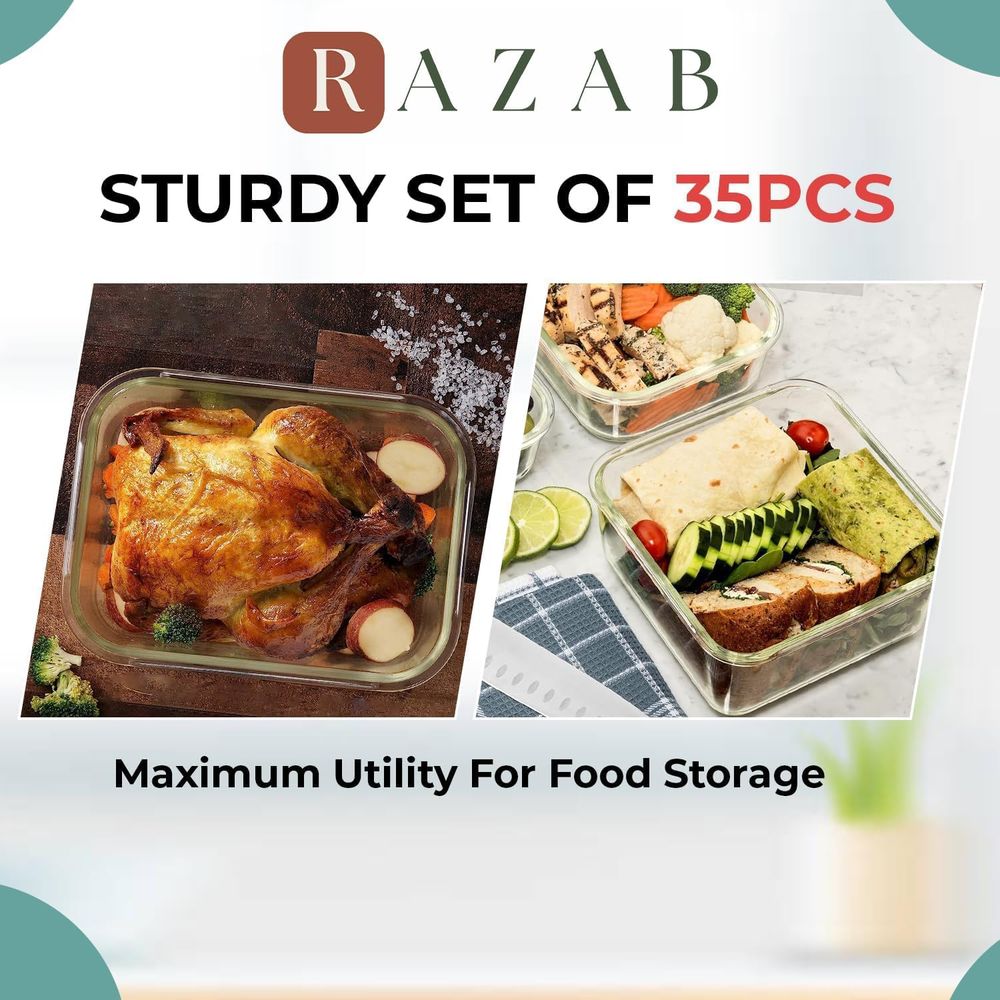 Pc Set Glass Food Storage Cont - Glass Meal Prep Container review and price