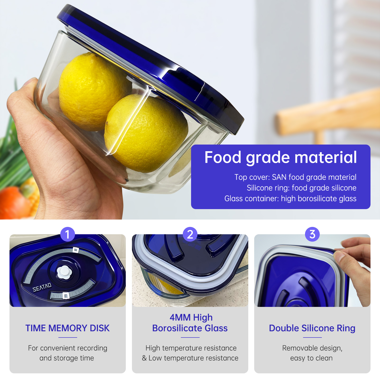 SEATAO Glass Food Storage Cont - Food Storage Vacuum Containers review and price