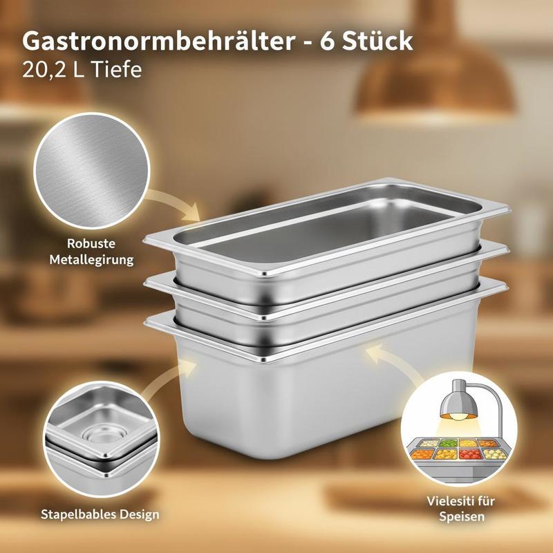 6 Pack Buffet Trays Full Size  - Storage Food Tray review and price