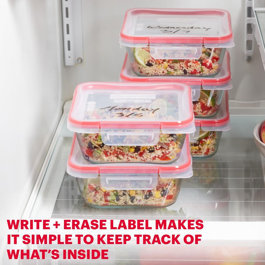 Freshlock 5Pack, 4 Cup Glass F - Glass Meal Prep Container review and price