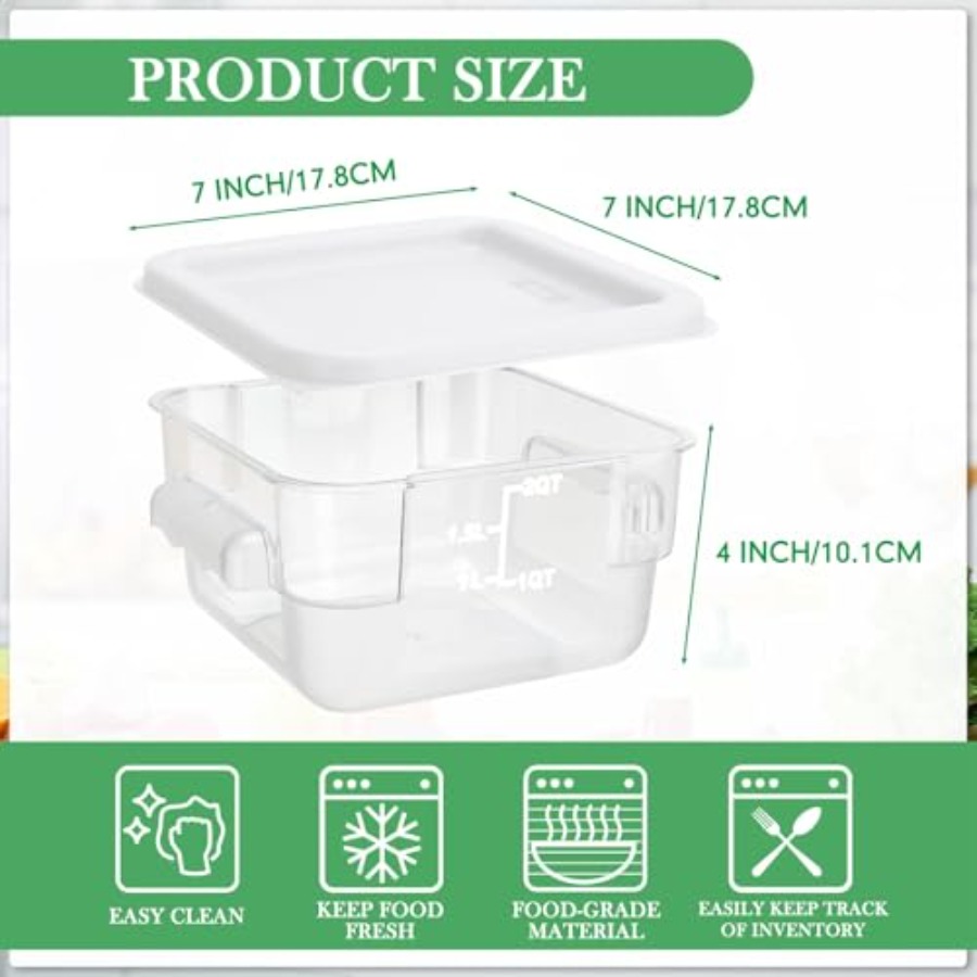 8 Pcs 2 Quart Food Storage Con - Food Storage Quart Containers review and price