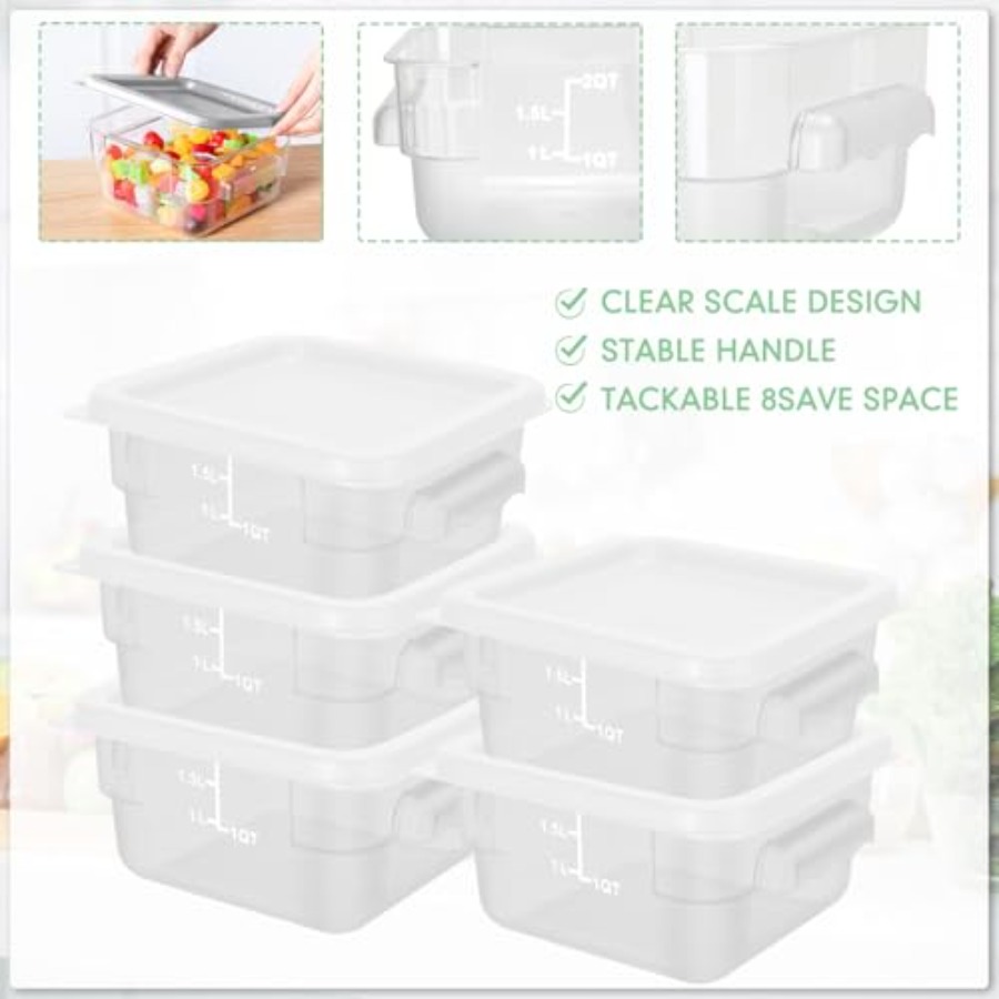 8 Pcs 2 Quart Food Storage Con - Food Storage Quart Containers review and price
